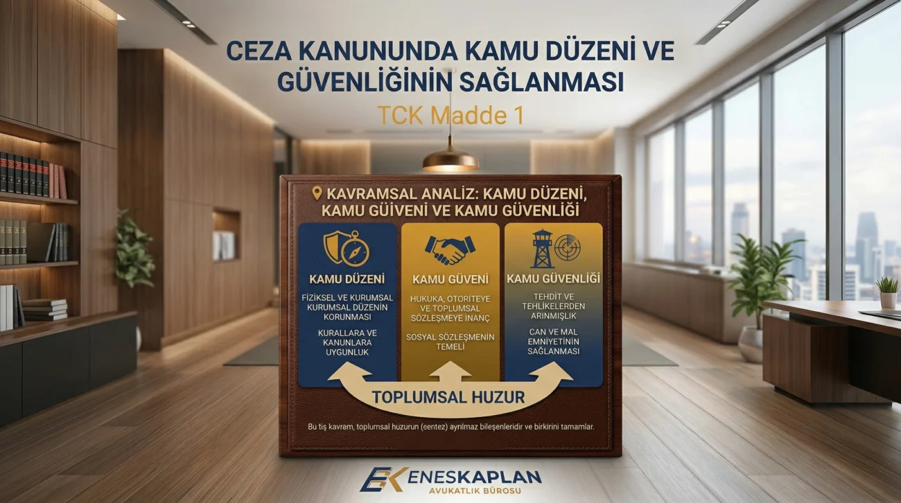 Kamu Düzeni, Kamu Güveni ve Kamu Güvenliği kavramlarının toplumsal huzur temelindeki ilişkisi.
