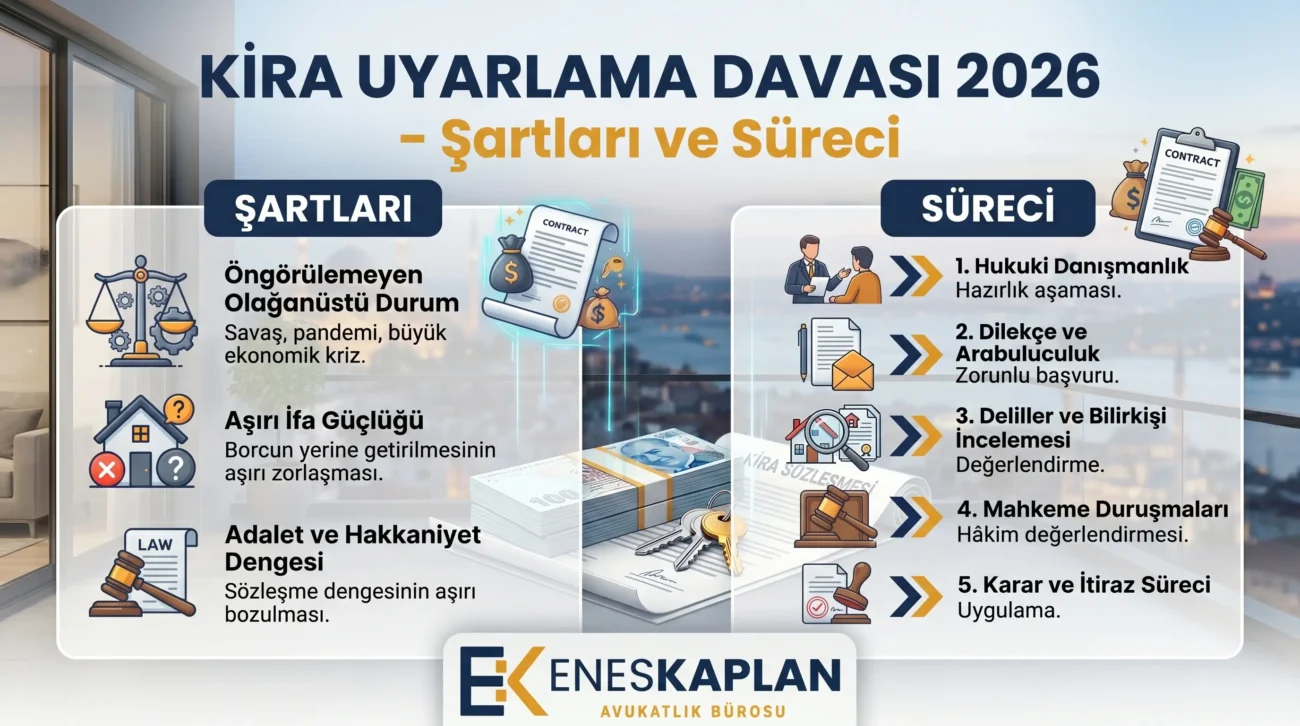 kira uyarlama davası, kira uyarlama davası şartları, kira uyarlama davası 5 yıl, kira tespit kira uyarlama farkı, kira uyarlama davası duruşması, kira uyarlama davası dilekçesi, kira uyarlama davası arabuluculuk, TBK 138, istanbul kira avukatı, şişli kira avukatı, istanbul avukat