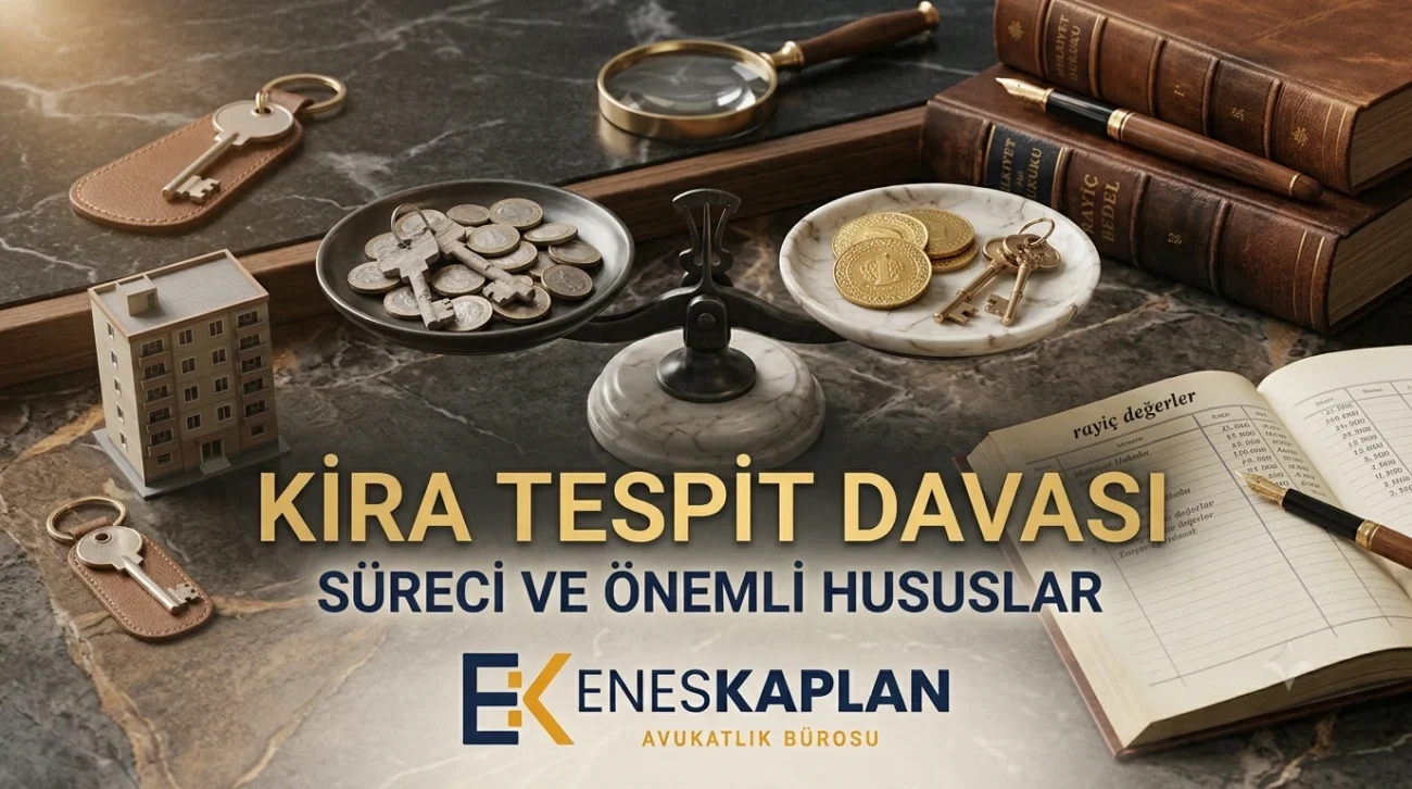 Kira tespit davası şartları, açma süresi ve ihtar koşulu, 5 yıl kuralı, hakkaniyet indirimi ve emsal Yargıtay kararları. TBK m.344-345 ve zorunlu arabuluculuk rehberi.